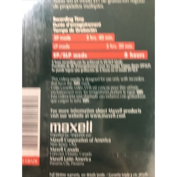Maxell Standard Grade VHS Video Cassette Blank Tapes T-160 in EP Mode 8 Hour - Picture 4 of 10